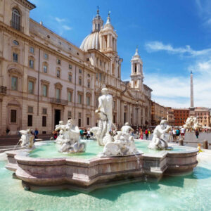 B&B Roma vicino a Piazza Navona: immagine che mostra una delle principali fontane presenti in Piazza Navona.